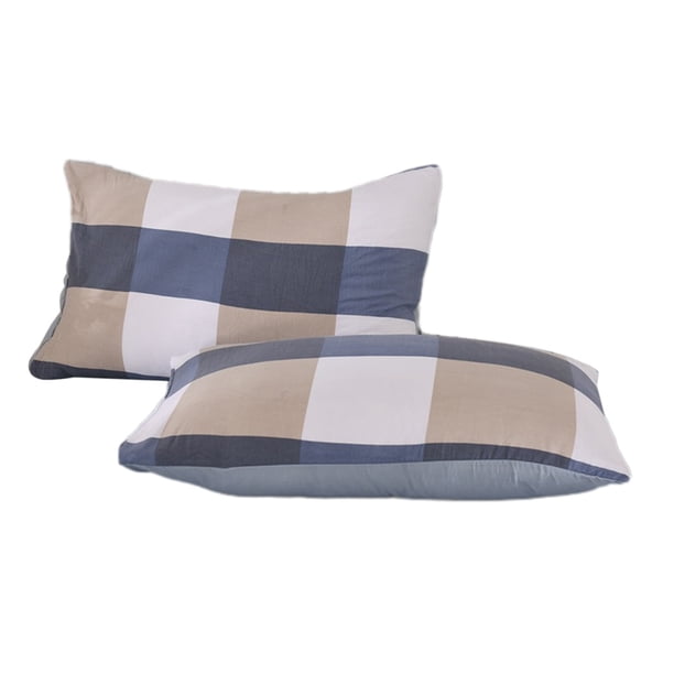 Lavado Funda de Almohada Fácil Par de Color Sólido 29.13x18.89 Pulgadas, Ropa de Cama Del Hogar Funda de Almohada Multicolor Contraste para un Sueño Cómodo, Tela Suave Transpirable Fácil de Limpiar