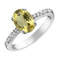 thumbnail image 2 of 925 Sterling Silver 7X5 Mm Natural Citrine November Birthstone Jewelry Silver Ring, 2 of 2