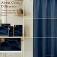 thumbnail image 5 of OVZME Judy Navy Blue Valance for Farmhouse Kitchen, Thick Textured Light Filtering Short Curtain with Dual Rod Pocket for Bathroom Basement,1 Panel 60 x 18 Inches, 5 of 7