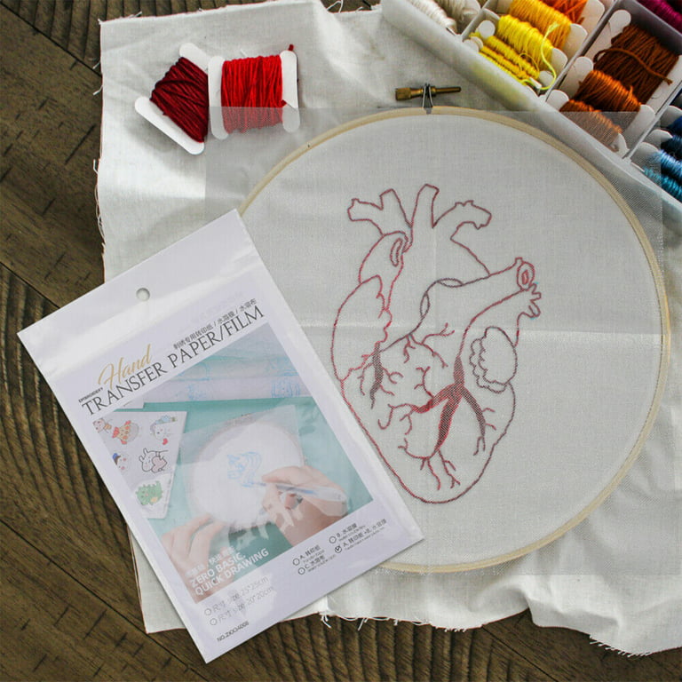 How to transfer an embroidery design to fabric using washable transfer paper