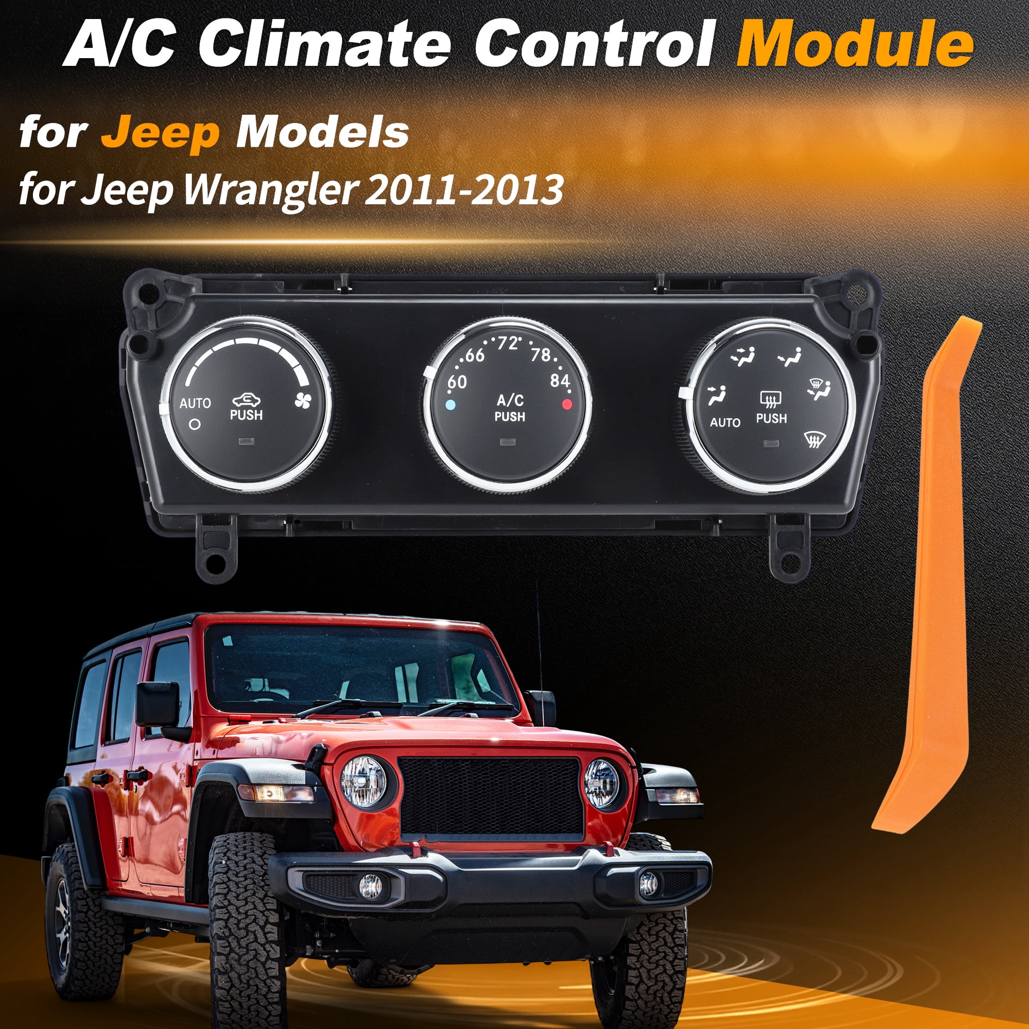 Unique Bargains A/C Heater Climate Control Module for Jeep Wrangler 2011-2014