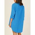 thumbnail image 3 of Women's Blouses Button Down Loose Fit Long Sleeve Shirts with Pocket, 3 of 4