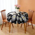 thumbnail image 3 of Round Tablecloth 60 Inch Wrinkle Free Daisy Table Cover Kitchen Dining, 3 of 5