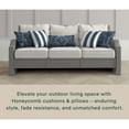 thumbnail image 3 of Textured Solid Bone Deep Seating Cushion Set, 3 of 8