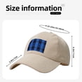 thumbnail image 2 of Baseball Cap Bent Eaves Design 6 Piece Cap Body Breathable Not Hot Plastic Cap Drag For Daily Travel Vacation Argyle Plaid Blue_4 Beige, 2 of 8