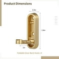 thumbnail image 3 of 4 Pack Foldable Wall Hooks - Rustproof Zinc Alloy Door Back Hooks, 3 of 5
