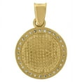 thumbnail image 2 of Auriga 10k Yellow Gold Cubic Zirconia Evil Eye Blue White Enamel Charm Pendant, 2 of 5