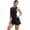 Black, variant on Women's Solid Bowknot Decor Sports Dress, Casual Sporty Sleeveless Round Neck Bodycon Dress for Yoga Gym Workout, Ladies Sportswear for All Seasons