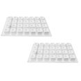 thumbnail image 1 of Oleegame 2PC Cookie Mold Fluted Square Cake Tools Silicone Chocolate Making Tools Diy French Baking Tools White, 1 of 9