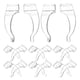 thumbnail image 3 of 10 pares de almohadillas de silicona antideslizantes para gafas de 5 mm (transparentes), 3 of 6