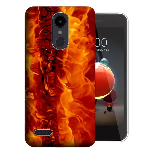MUNDAZE LG Stylo 5 Fire Design Phone Case Cover