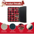 thumbnail image 3 of Red Truck Merry Christmas Tree Welcome Doormat, Winter Christmas Low-Profile Non-Slip Decorative Mat for Indoor Outdoor 17x30 Inch Red Black Buffalo Plaid Door mat, 3 of 6