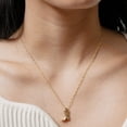 thumbnail image 3 of Valentine Jewelry Western Cowboy Boots Necklace Babstract Face Copper Plated Real Gold Lock Chain Mom Gifts Mother's Day Gifts Necklace Birthstone Necklace for Mom Birthday Gifts for Mom Gifts from D, 3 of 9