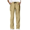 thumbnail image 2 of Toonshare Womens Pants Petite Women's Jogging Pants with Pockets and Drawstrings Gifts for Women Khaki XL, 2 of 6