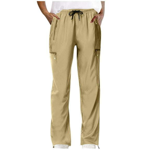 cfhntfmh Women Cargo Pants Athletic Elastic High Waist Sweatpants with Pockets Quick Dry Outdoor Climbing Jogger Pants