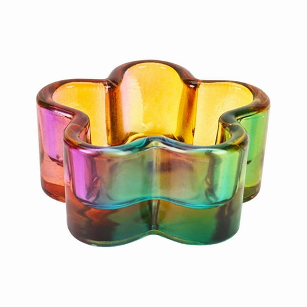 Nail Art Dappen Dish Container Nail Pen Wash Cup Fácil de limpiar para uñas, uñas postizas, uñas acrílicas Herramienta para uñas Taza de tazón , Flor Flor multicolor