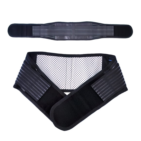 Soporte lumbar KkaFFe con imán, faja magnética de turmalina para aliviar el dolor lumbar, cinturón autocalentable y relajante, cinturón de soporte lumbar para hernia discal/ciática (mediano)