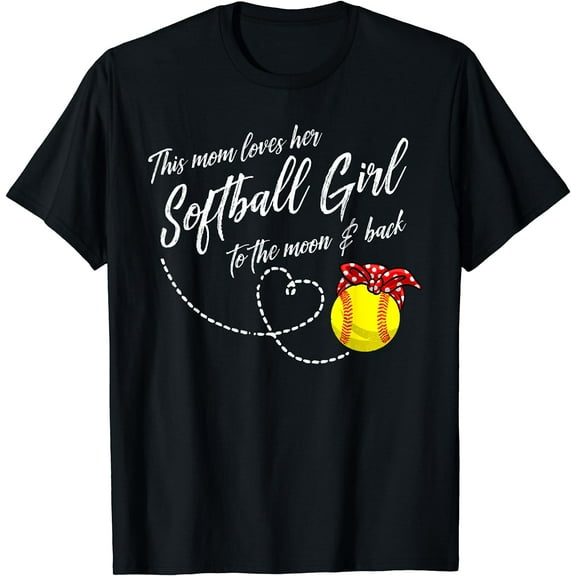 Funny Softball Gift Mom Women Pitcher Catcher Girls Lovers T-Shirt