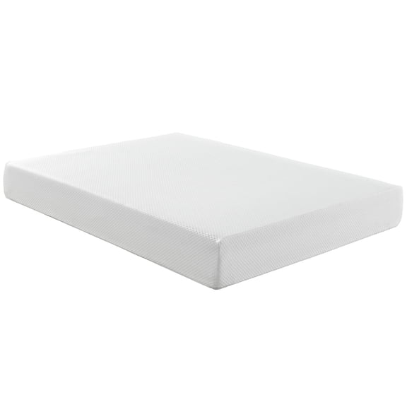 Modern Contemporary Urban Design Bedroom 10inch Queen Size Mattress, White, Fabric