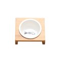 thumbnail image 1 of Elevated Ceramic Pet Feeding Dish Set with Bamboo Stand for Cats and Dogs Indoor Use, 1 of 4