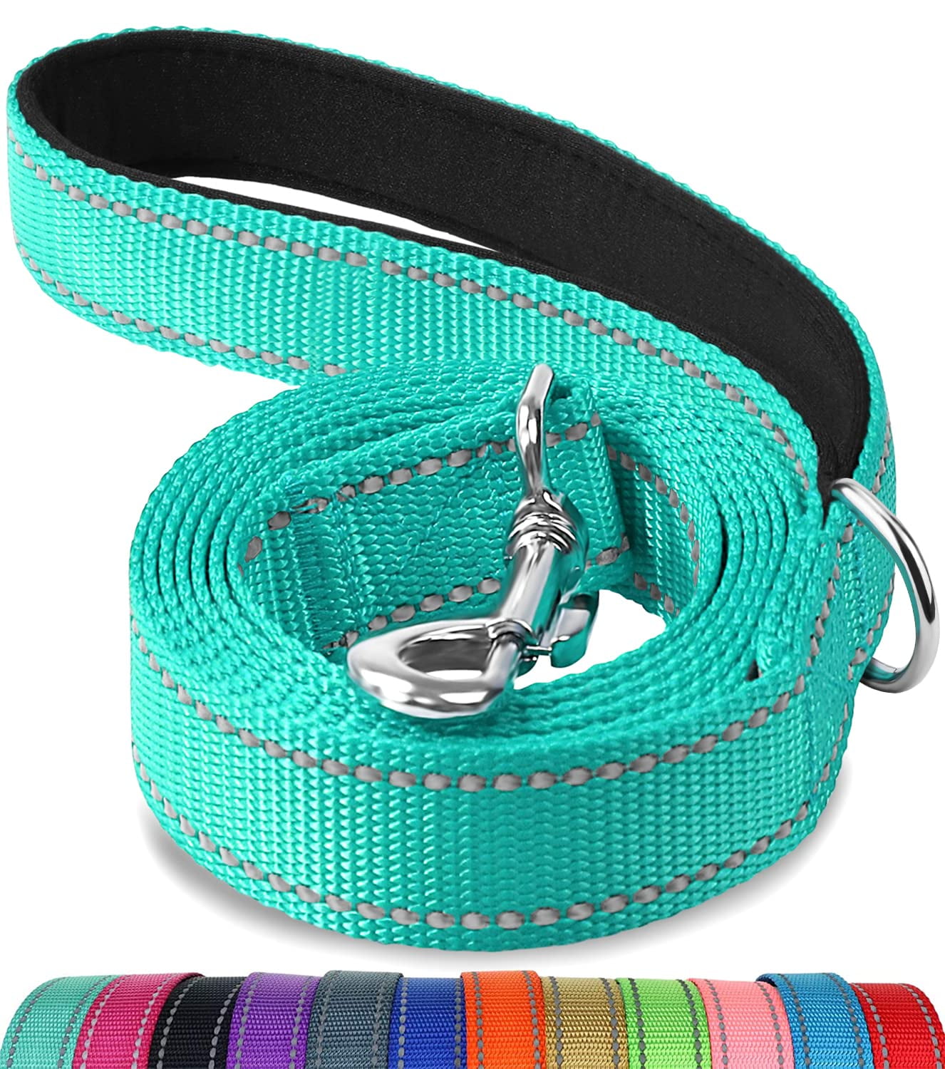 Joytale Double Sided Reflective Dog Leash 6 FT/5FT/4 FT Padded Handle