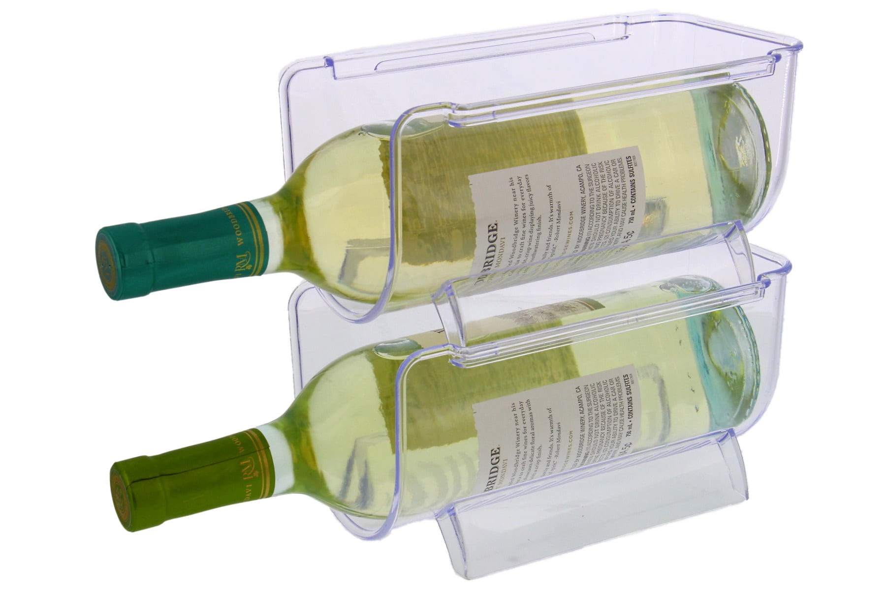Cuisinart Wine Bottle Holder 2pk Stackable Wine Bottle Storage And Organizer Perfect For The Refrigerator Pantry And Kitchen 8 X 4 5 X 4 Inches Bpa Free Freezer Safe Walmart Com Walmart Com