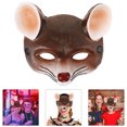 thumbnail image 4 of WORGEOUS 1 máscara de carnaval, máscara de ratón 3D, cubierta facial para fiestas, suministros de Halloween para fiestas de cosplay, para niños y adultos (marrón), 4 of 9