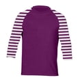 thumbnail image 4 of MIASHUI T-Shirt Graphique à Rayures pour Garçons, Chemise Décontractée à Manches Courtes, Mélange Confortable pour Jeunes et Enfants, Tenue Quotidienne Stylée, Violet, 6-7 Ans, 4 of 4