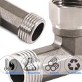 thumbnail image 6 of Lerpwige 2pcs Stainless Steel Point Connectors 1/2Inch for Plumbing Applications, 6 of 8