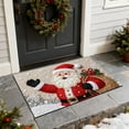 thumbnail image 5 of Antqov Christmas Bathroom Mat 16x24" Soft Santa Claus Christmas Rug Christmas Bathroom Decor Holiday Non-Slip Floor Xmas Theme Bath Mats for Indoor Outdoor Home Bathroom Supplies Gifts, 5 of 6