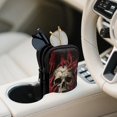 thumbnail image 3 of SEANATIVE Portable Sunglasses Case Neoprene Eyeglasses Pouch with Zipper, Dual Compartment Glasee Pouch Lightweight Protective Eyewear Case Multifunctional Glasses Bag, Red Skull Pattern, 3 of 7