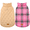 Pink, variant on Kuoser Reversible Dog Coat Adjustable British Style Plaid Pet Jacket, Waterproof and Windproof, Blue, M