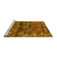 thumbnail image 2 of Ahgly Company Machine Washable Indoor Rectangle Abstract Yellow Contemporary Area Rugs, 7' x 10', 2 of 4