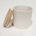 thumbnail image 4 of ITY International - Set of 3 Airtight Ceramic Storage Jars with Bamboo Lid, Size Small, White, 4 of 5