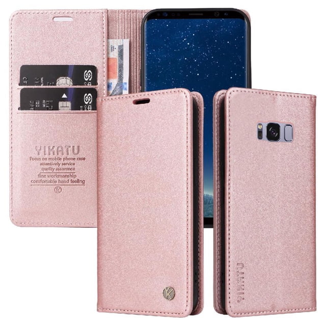 Funda para Samsung Galaxy S8 Estuche de Cuero PU Tipo Cartera con Ranuras para Tarjetas y Cierre Magnético