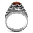 thumbnail image 6 of US Marines Ring for Men Women Unisex Stainless Steel Military Ring in Silver with Red Stone Rock, 6 of 11