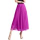 thumbnail image 2 of Gibobby faldas para mujer Falda de longitud media para mujer, falda de tul de cintura alta para fiesta de baile, traje de fiesta, medias faldas(Morado, 80), 2 of 4
