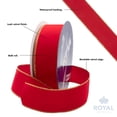 thumbnail image 4 of Cinta decorativa Royal Imports de terciopelo rojo, impermeable, 6,4 cm, 46 m, 4 of 7