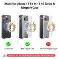 thumbnail image 4 of Dteck for MagSafe Ring Holder, MagSafe Phone Grip, Magnetic Phone Ring Holder, Magnetic Phone Grip with Adjustable Stand for iPhone 15/14/13/12 Series, MagSafe Accessories, Diamond Gold, 4 of 7