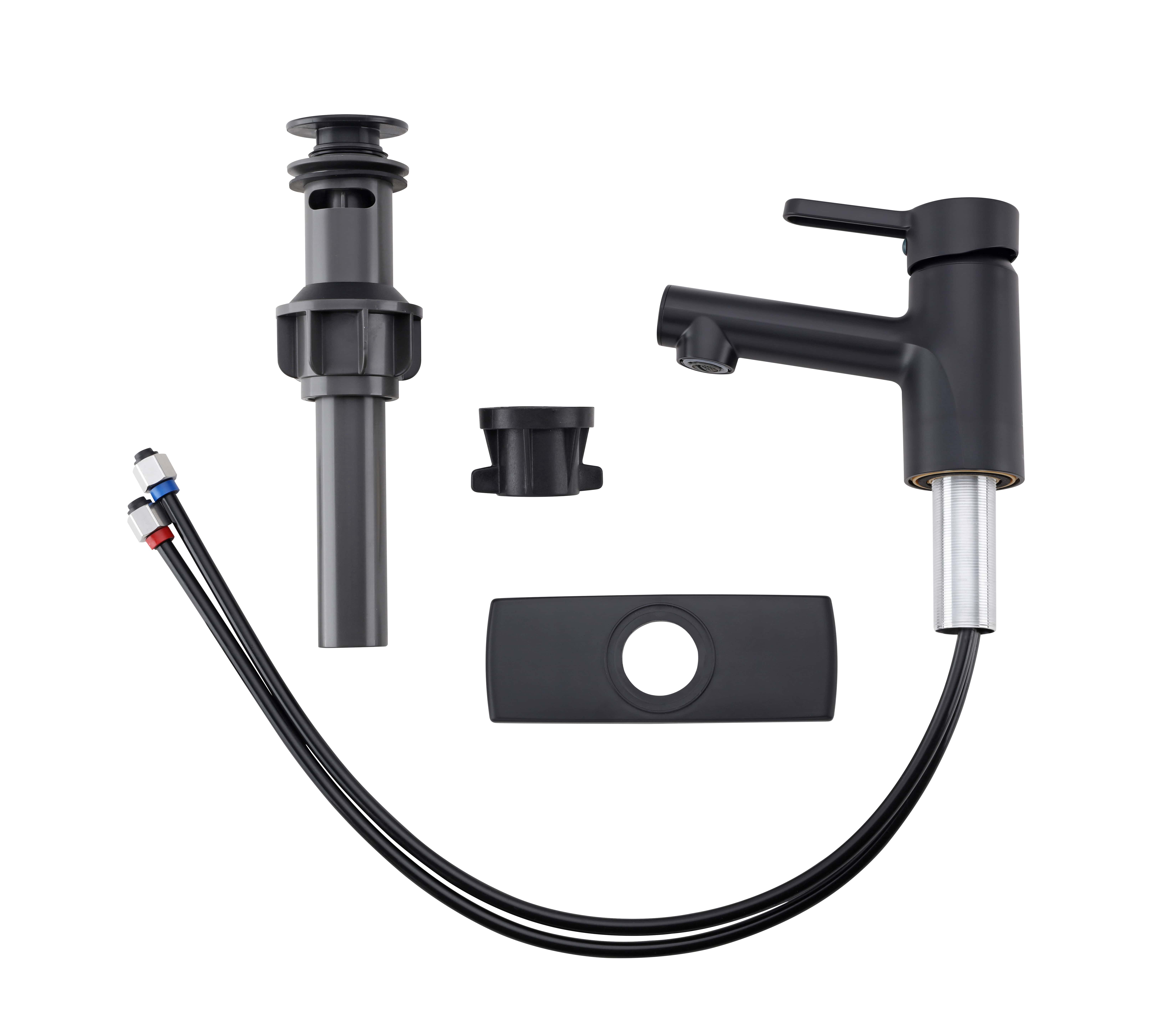 Mainstays Single Handle Bathroom Faucet in Black photo 3