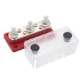 thumbnail image 2 of Barra colectora Likrtyny de 300 A 48 V 3/8 pernos 3 + 4 vías para barco marino RV rojo, 2 of 7