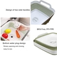 thumbnail image 4 of NexTone 9L (2.4Gal) Dish Basin Collapsible with Drain Plug Carry Handles,Kitchen Storage Tray Dish Wash Basin, Portable Dish Tub, Foldable Dishpan for Camping,RV,Gray, 4 of 7