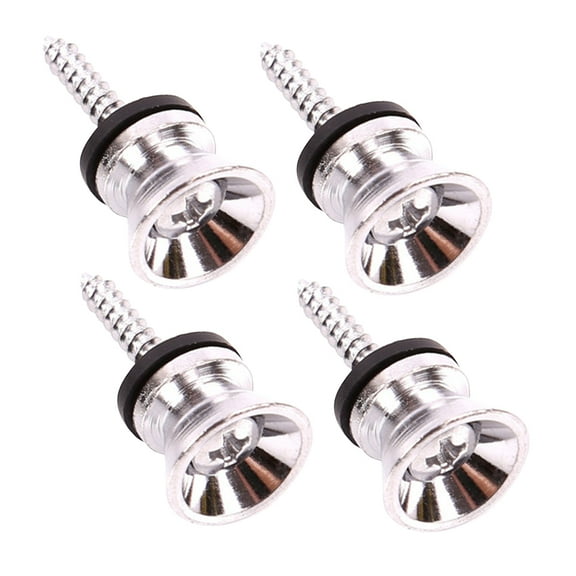 FRCOLOR Guitar Belt Button 6pcs Guitar Strap Lock Metal Strap Lock Mushroom for Electric Acoustic Guitar Bass Guitar Parts Accessories,0.49"X0.39"X0.35"