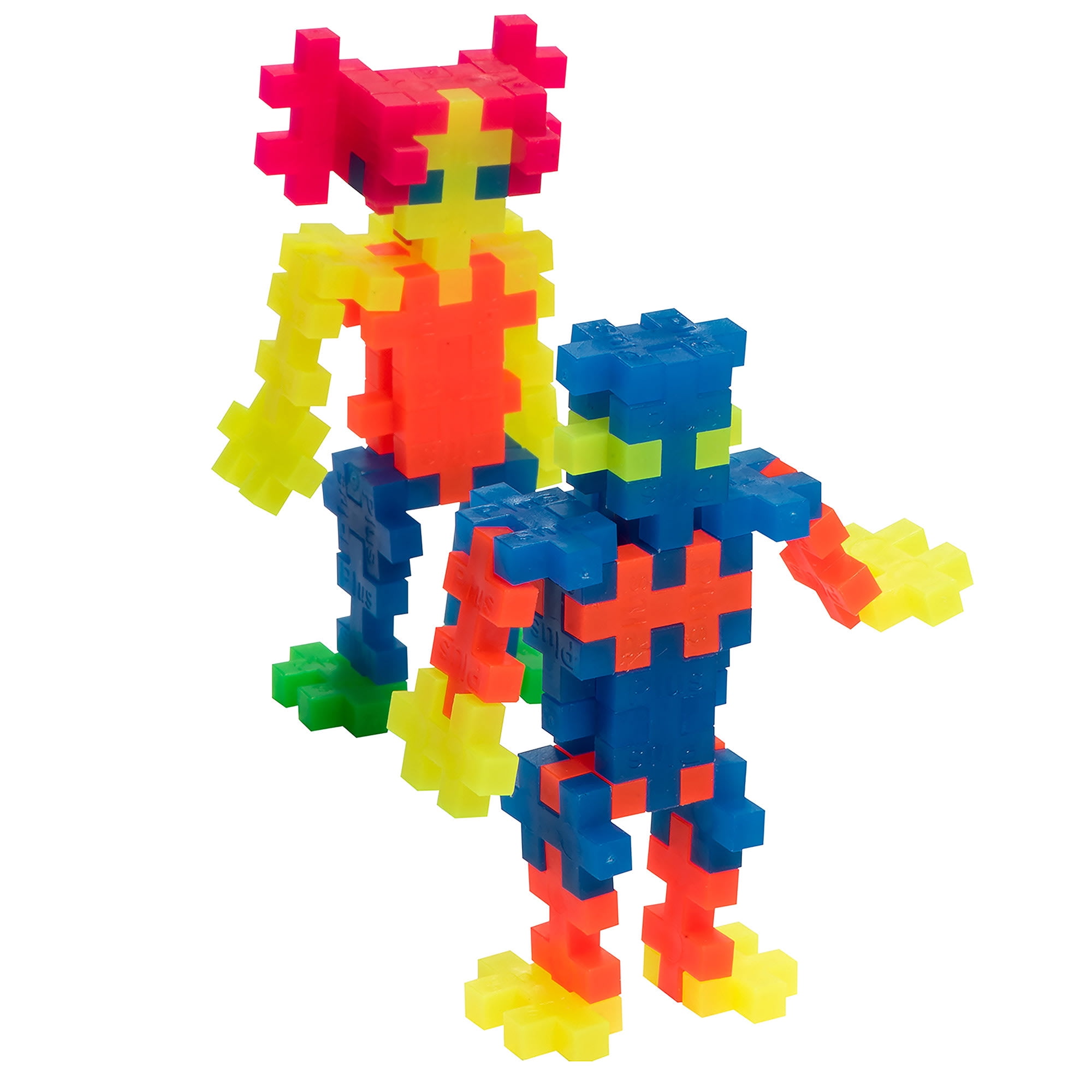 Plus-Plus: Super Tube - Neon Color Mix - 500 Pieces – Construction Building STEM Toy, Interlocking Mini Puzzle Blocks, Open Play Set, Kids Ages 5+