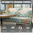 thumbnail image 4 of XYZCANDO Boho Floral Dragonfly RV Dinette Cushion Stylish Camper Accessories Universal Slip Covers for Loveseat Furniture Covers for Sofa and Couch 1 Backrest Cover and 1 Bench Cover White, 4 of 7