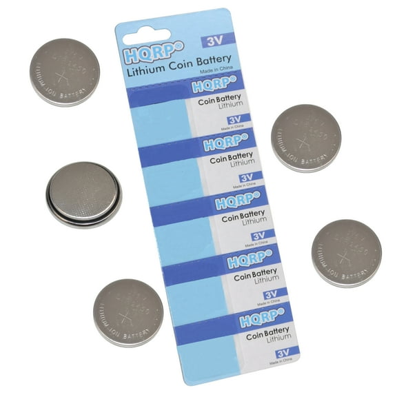 HQRP 5-Pack Coin Li-Ion Battery for LIR2450 / LIR-2450 (CR2450) Solar / Hand Crank LED Car Flashlights, Dorcy 41-4274 Dynamo Flashlight, Dorcy LED Solar Clock, ELRO IB25 Child Tracker