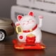 thumbnail image 1 of Lindas figuras que agitan las manos Solar Lucky Fortune Cat Riqueza que agita (Blanco), 1 of 9