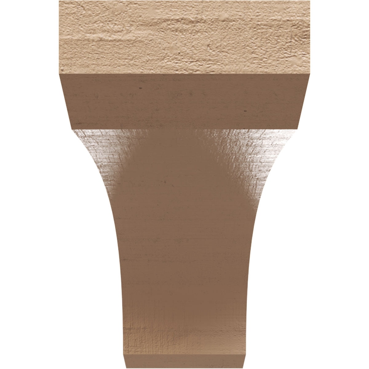 2"W x 12"D x 4"H Thin Legacy Rough Cedar Woodgrain TimberThane Corbel, Primed Tan