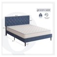 Queen Size Bed Frame with Button Tufted Headboard, Upholstered Platform