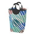 thumbnail image 1 of DouZhe 50L Rectangular Laundry Basket, Zebra Overlapping Texture Prints Waterproof Foldable Laundry Hamper with Aluminum Handles, 1 of 6